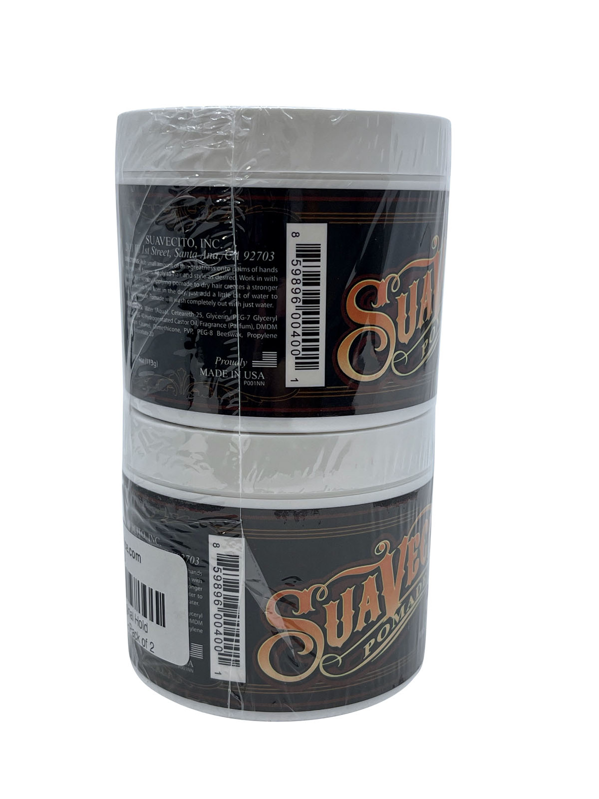 Suavecito Original Hold Pomade 4 Oz - Pack of 2