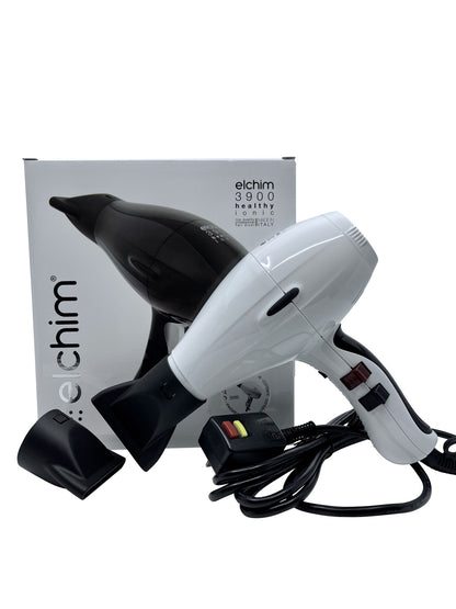 Elchim 3900 Titanium Ionic Ceramic Hair Dryer Pure White