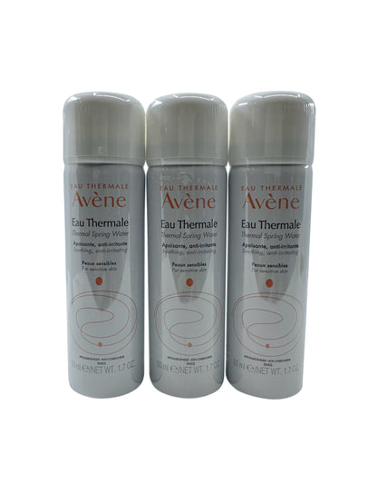 Avene Thermal Spring Water Sensitive Skin 1.7 OZ Set of 3