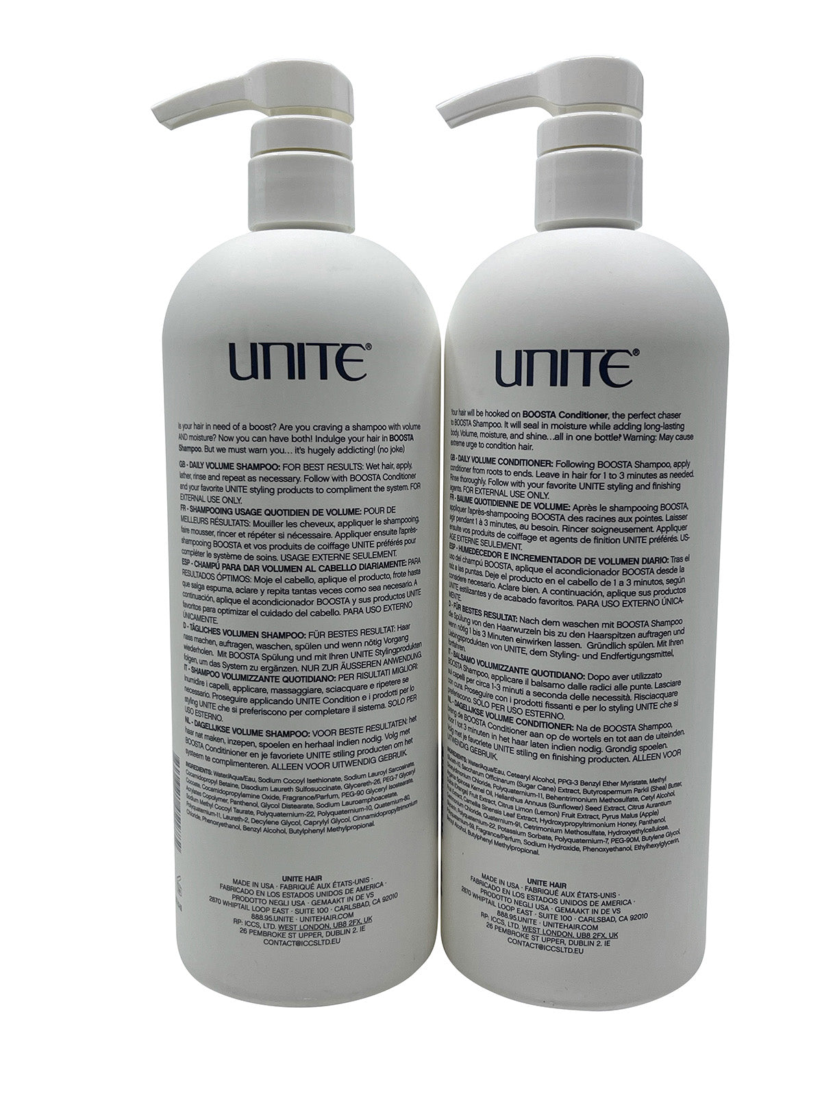 Unite Boosta Volume Shampoo & Conditioner 33.8 Oz Each