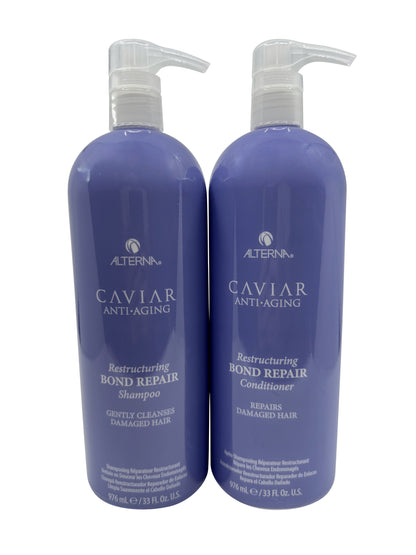 Alterna Caviar Anti Aging Restructuring Bond Repair Shampoo & Conditioner 33 OZ