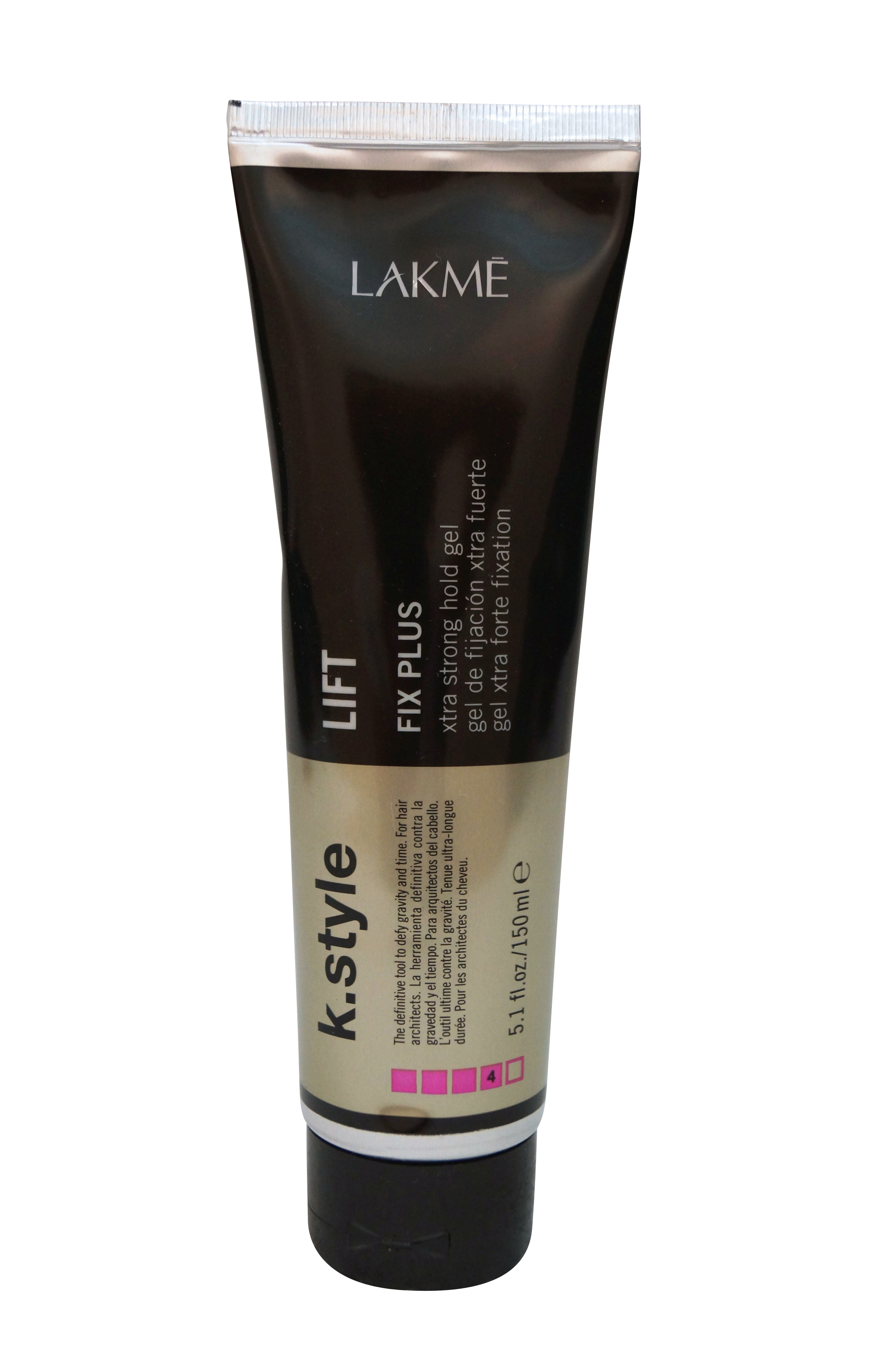 Lakme K.Style Lift Fix Plus Xtra Strong Hold Gel 5.1 oz 150 ml