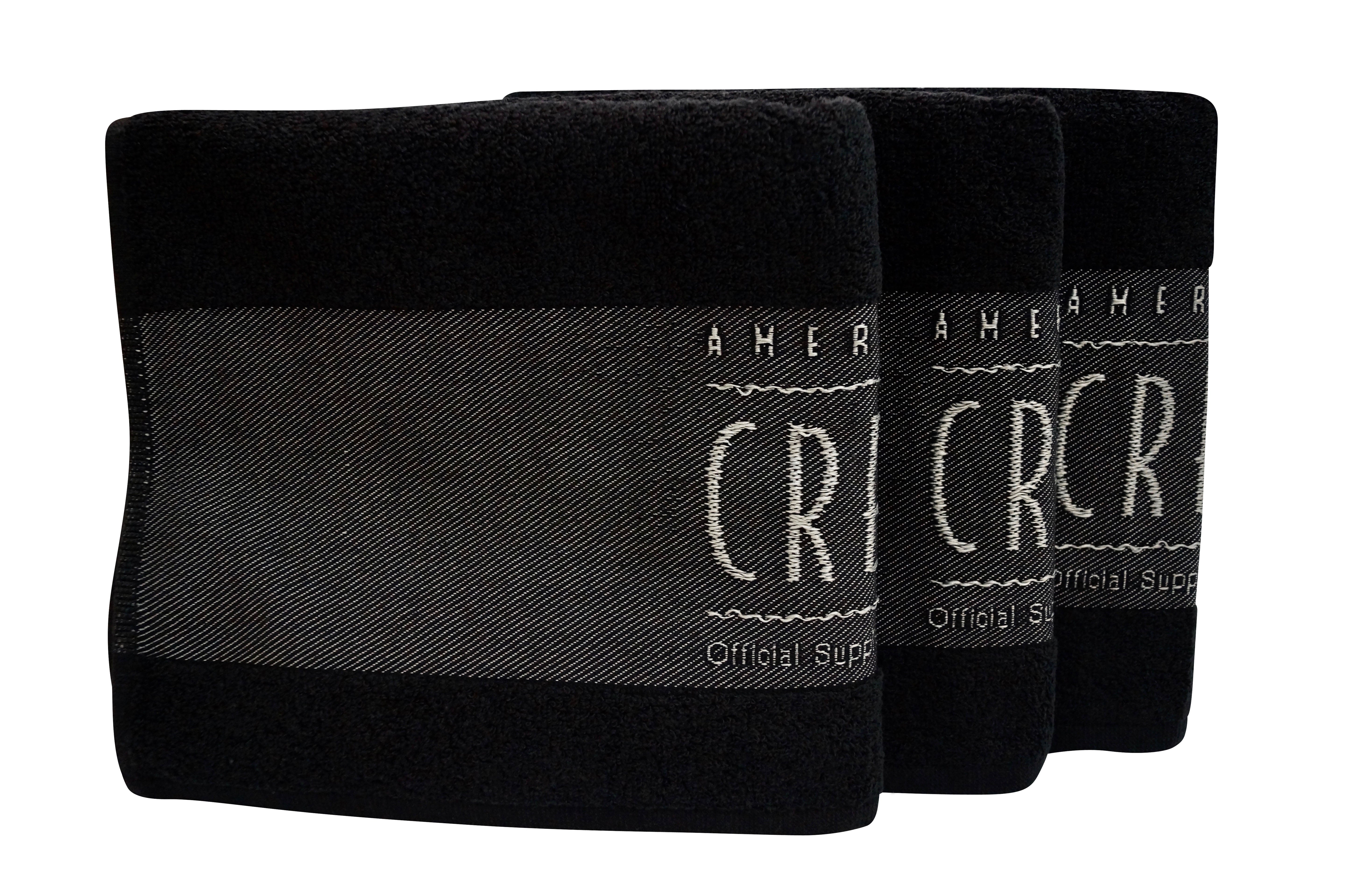 American Crew Professional Salon Towel Black 18 W x 33 L Set of 3