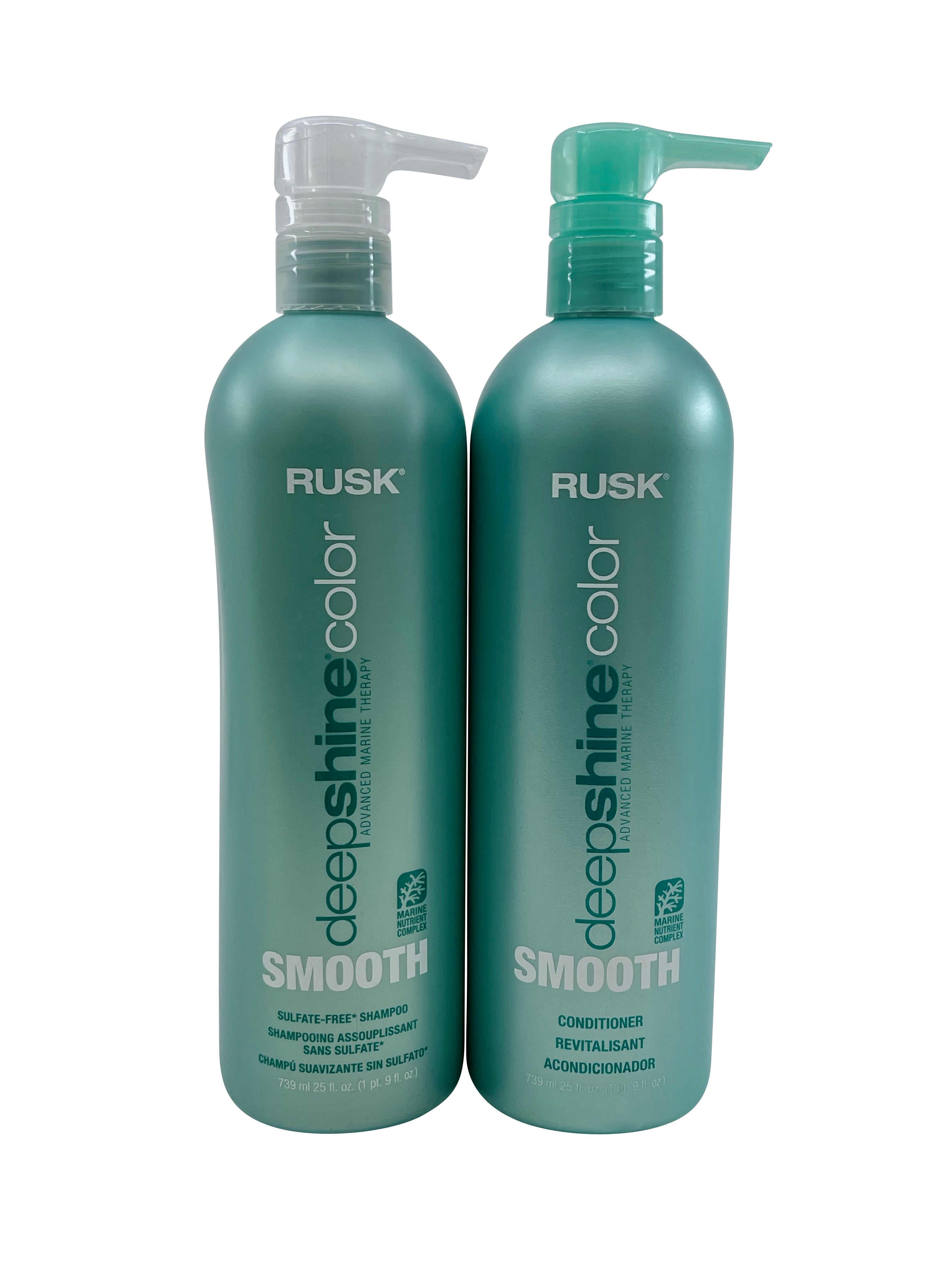 Rusk Deep Shine Color Smooth Shampoo & Conditioner Set 25 OZ Each