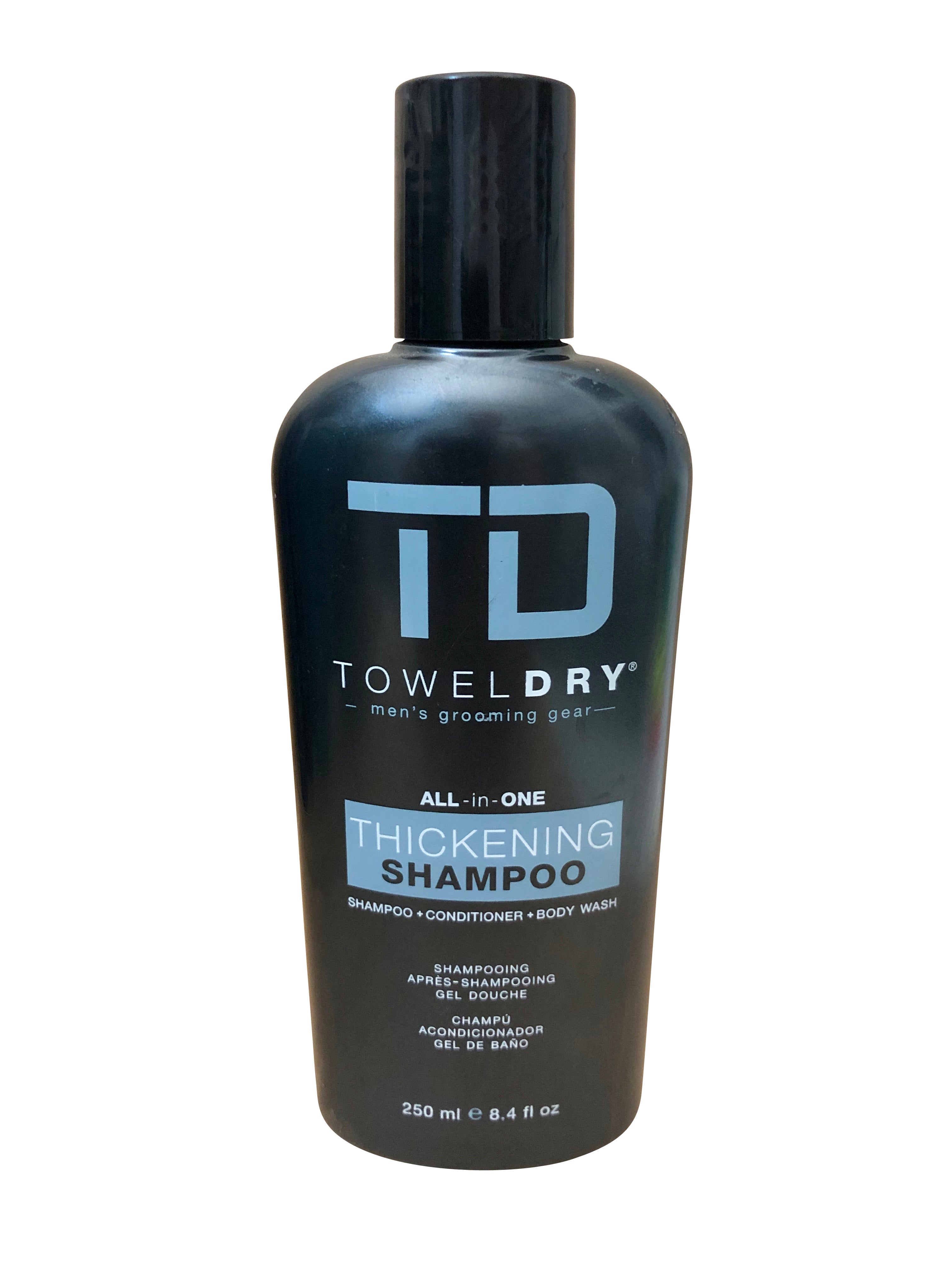 TD Towel Dry All in One Thickening Shampoo for Men 8.4 OZ