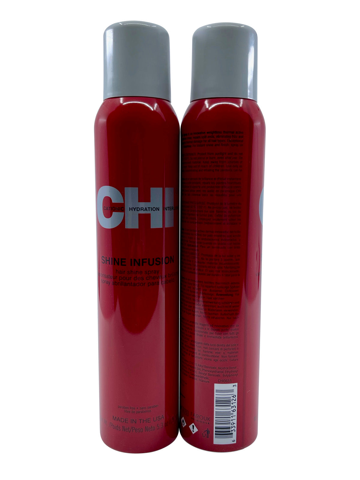 CHI Shine Infusion Hair Shine Spray 5.3 OZ Set of 2