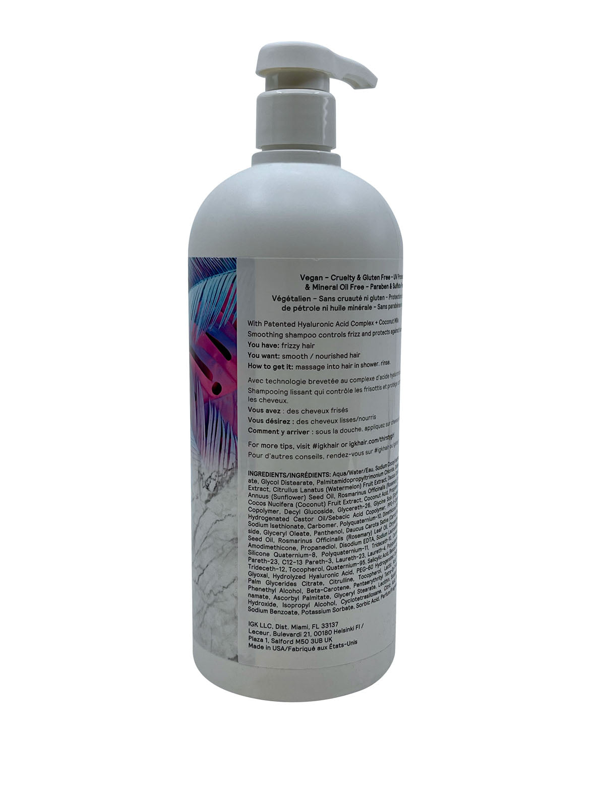 IGK Thirsty Girl Coconut Milk Anti Frizz Shampoo 33.8 OZ