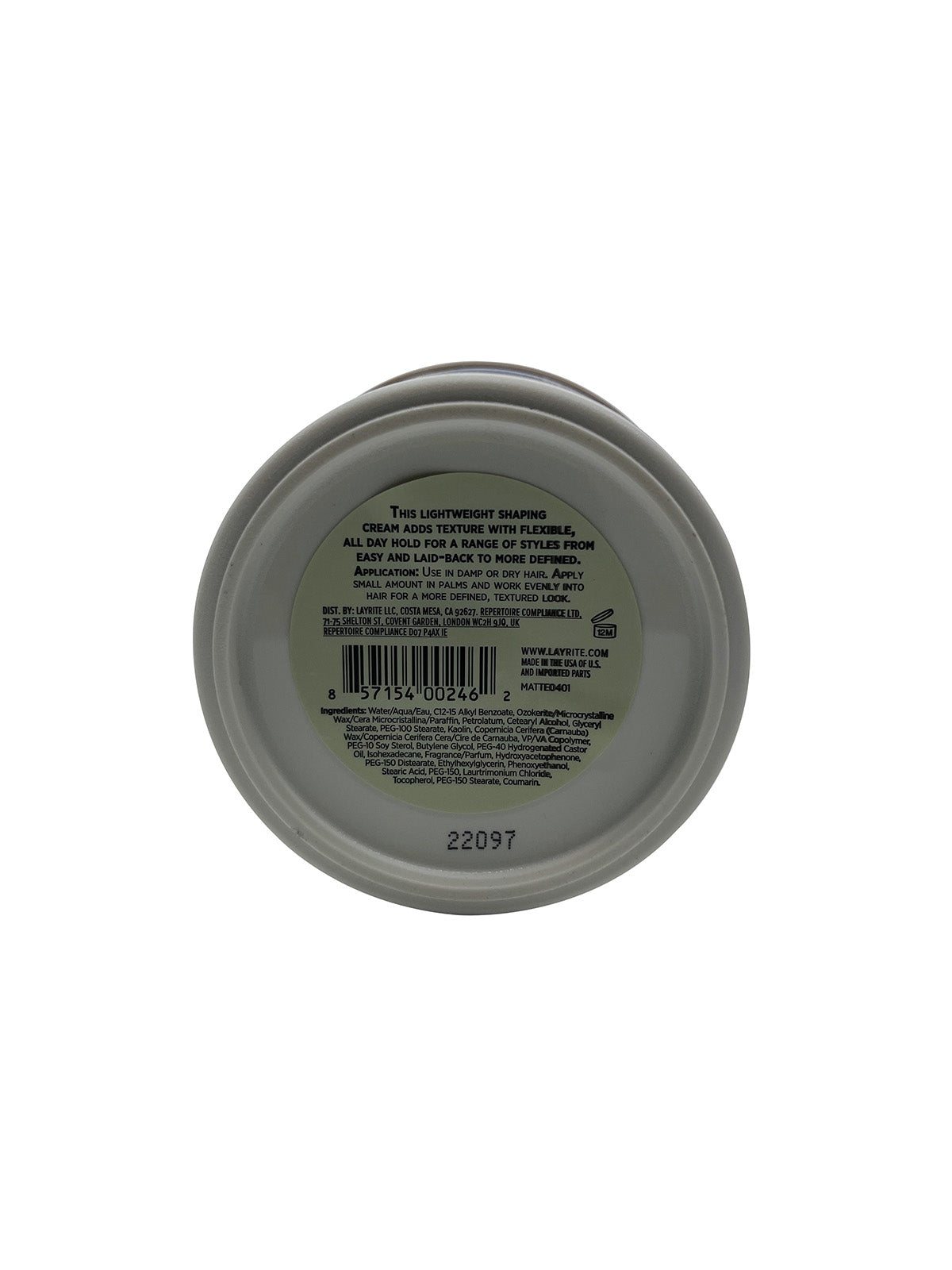 Layrite Deluxe Natural Matte Cream 4.25 OZ