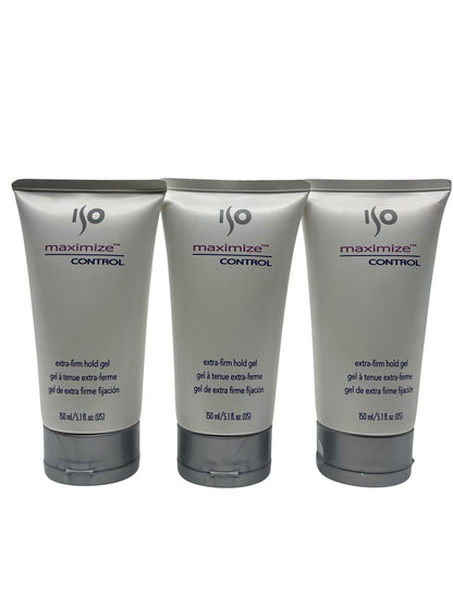 ISO Maximize Control Extra Firm Gel 5.1 OZ Set of 3