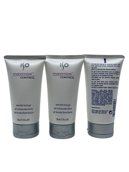 ISO Maximize Control Extra Firm Gel 5.1 OZ Set of 3