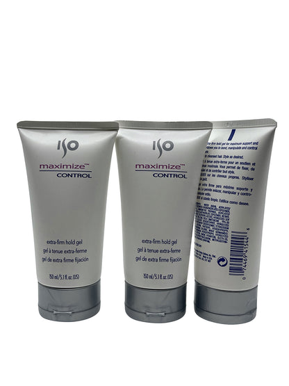 ISO Maximize Control Extra Firm Gel 5.1 OZ Set of 3