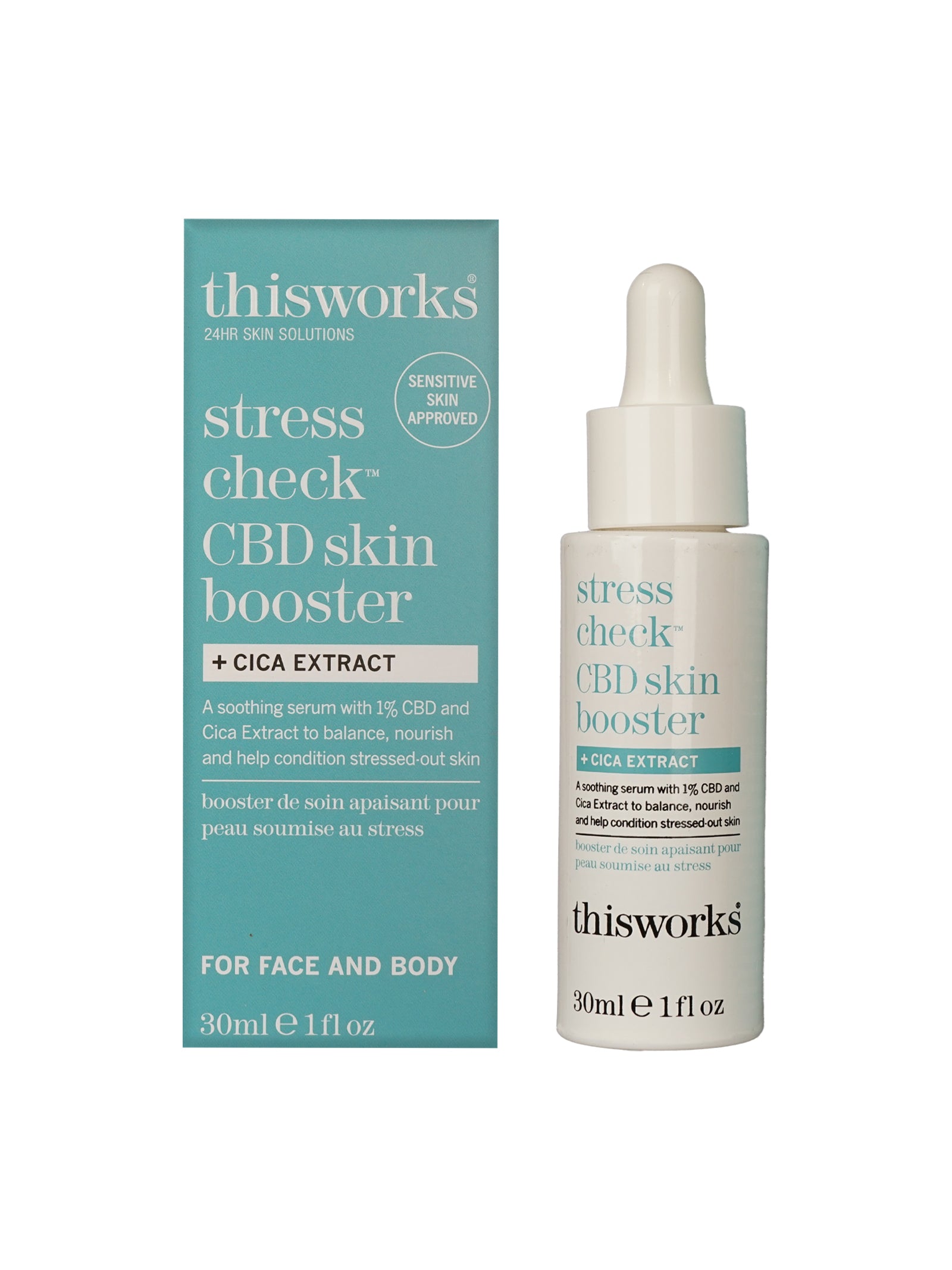 ThisWorks Stress Check CBD Booster + Cica Extract 1 OZ