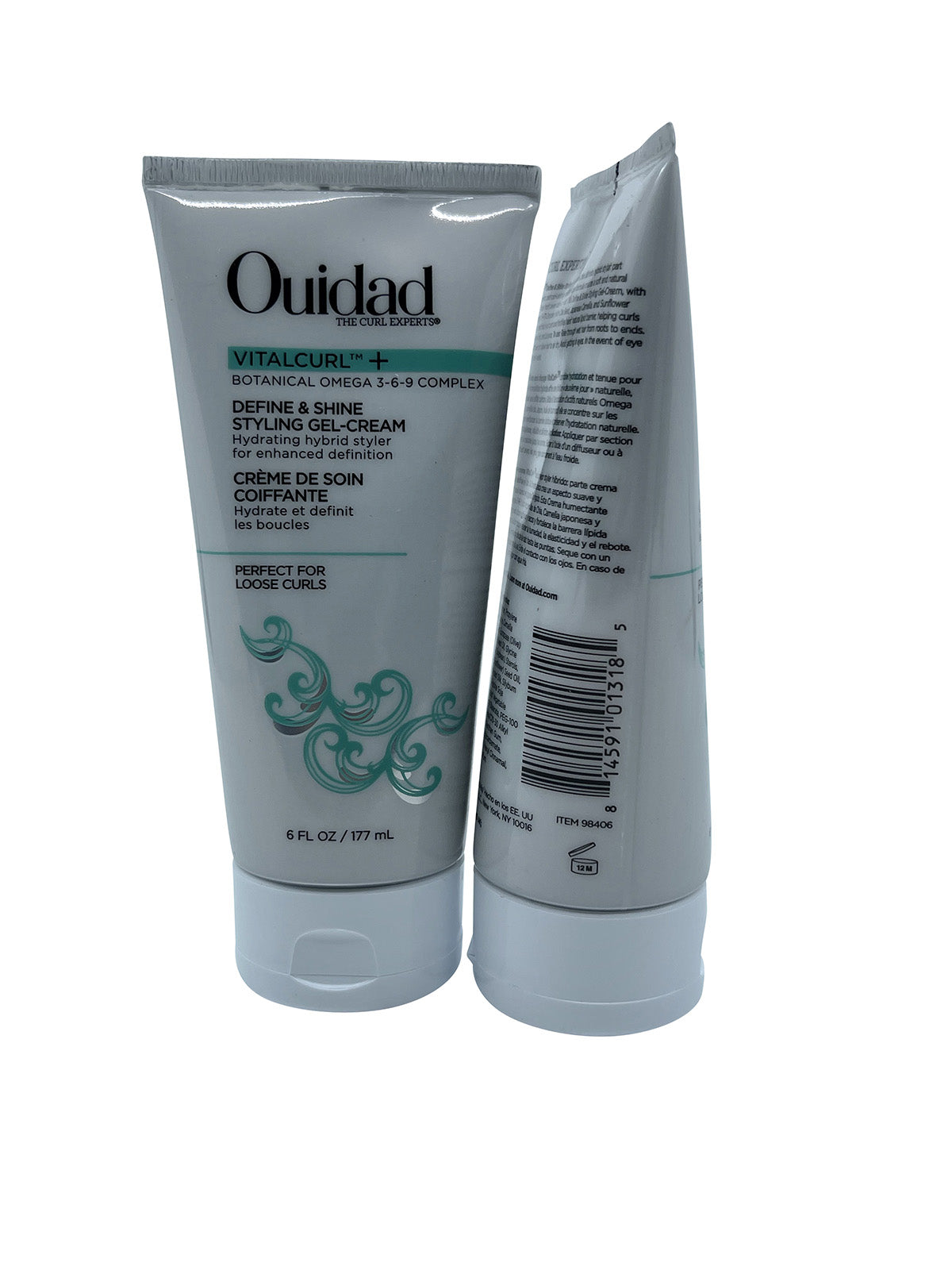 Ouidad VitalCurl+ Define & Shine Styling Gel Cream 6 OZ Set of 2