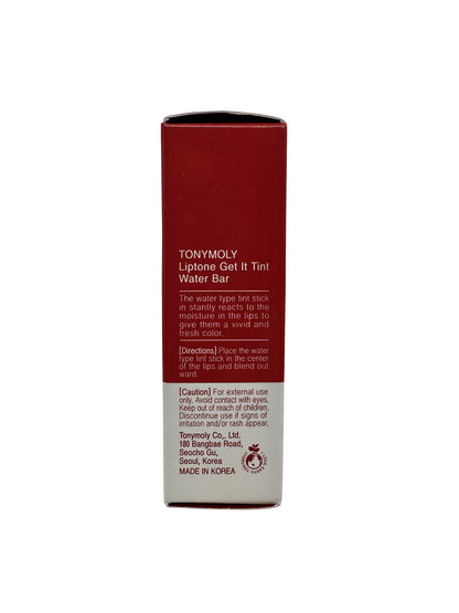 TonyMoly Liptone Get it Tint Water Bar 04 Red in Red 0.11 OZ