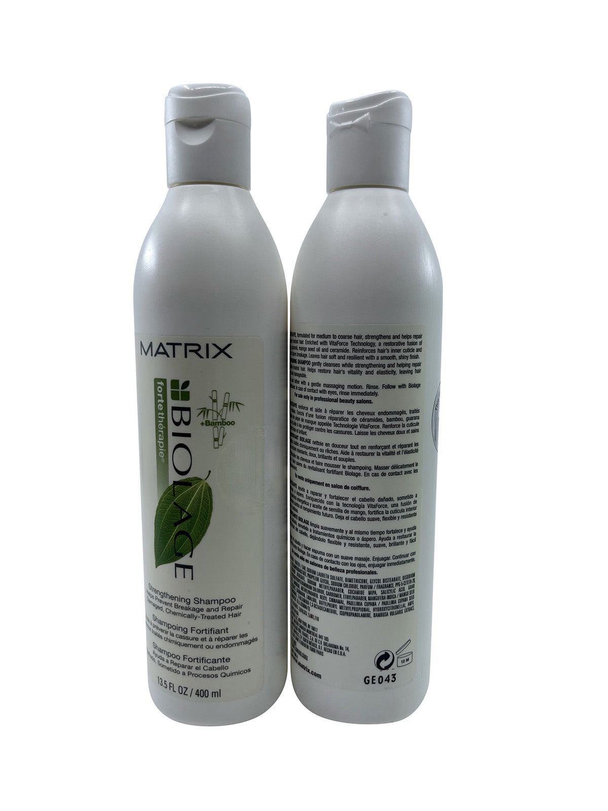 Matrix Biolage Strengthening Shampoo Damaged & Treated Hair 13.5 OZ Set of 2