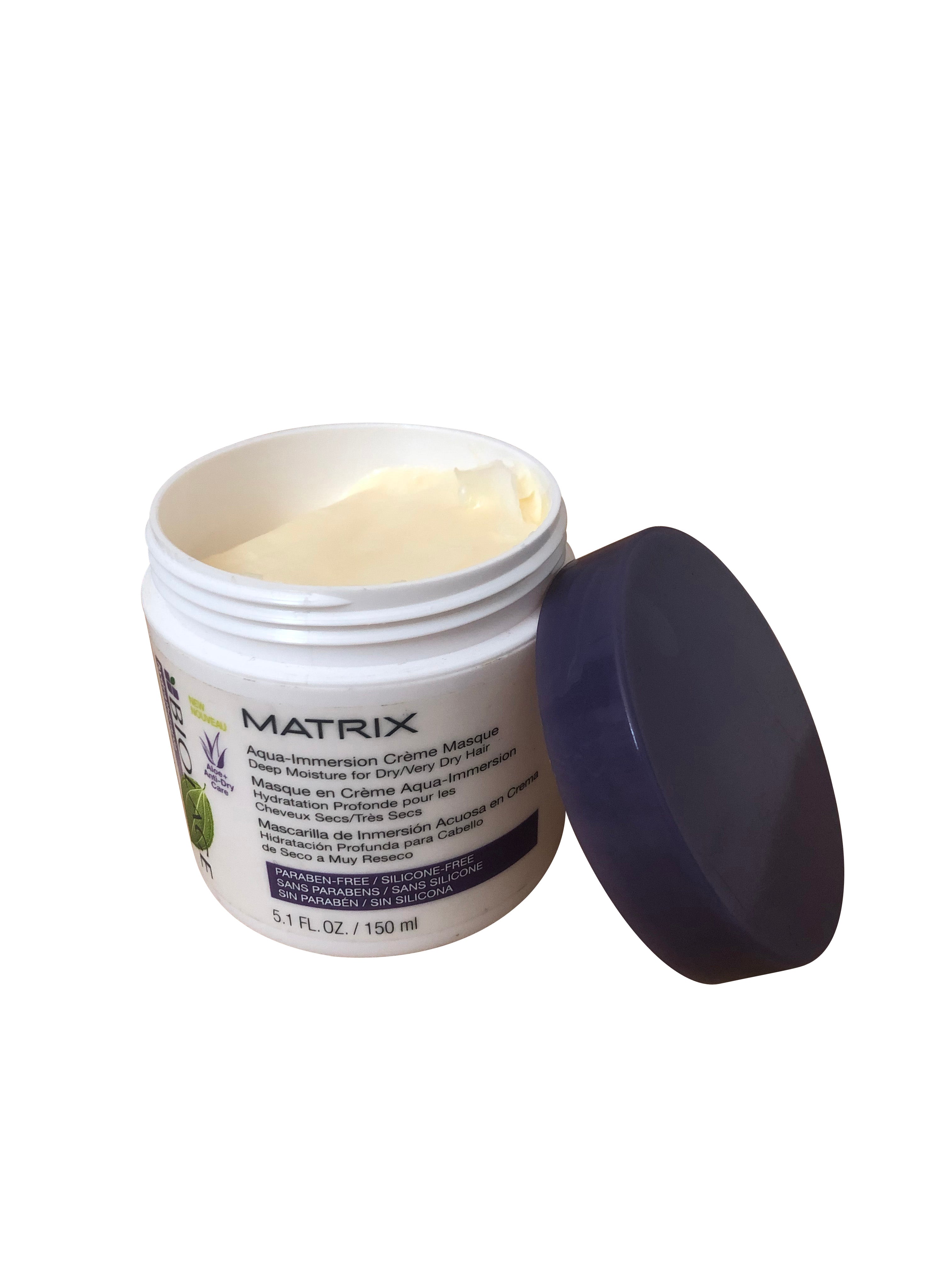 Matrix Biolage Aqua Immersion Creme Masque Dry & Very Dry Hair 5.1 OZ