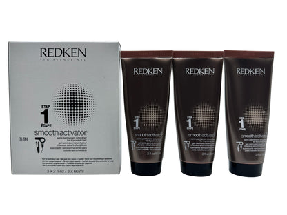 Redken Smooth Activator Step 1 Semi Permanent Smoother Dry Hair 2 OZ x 3