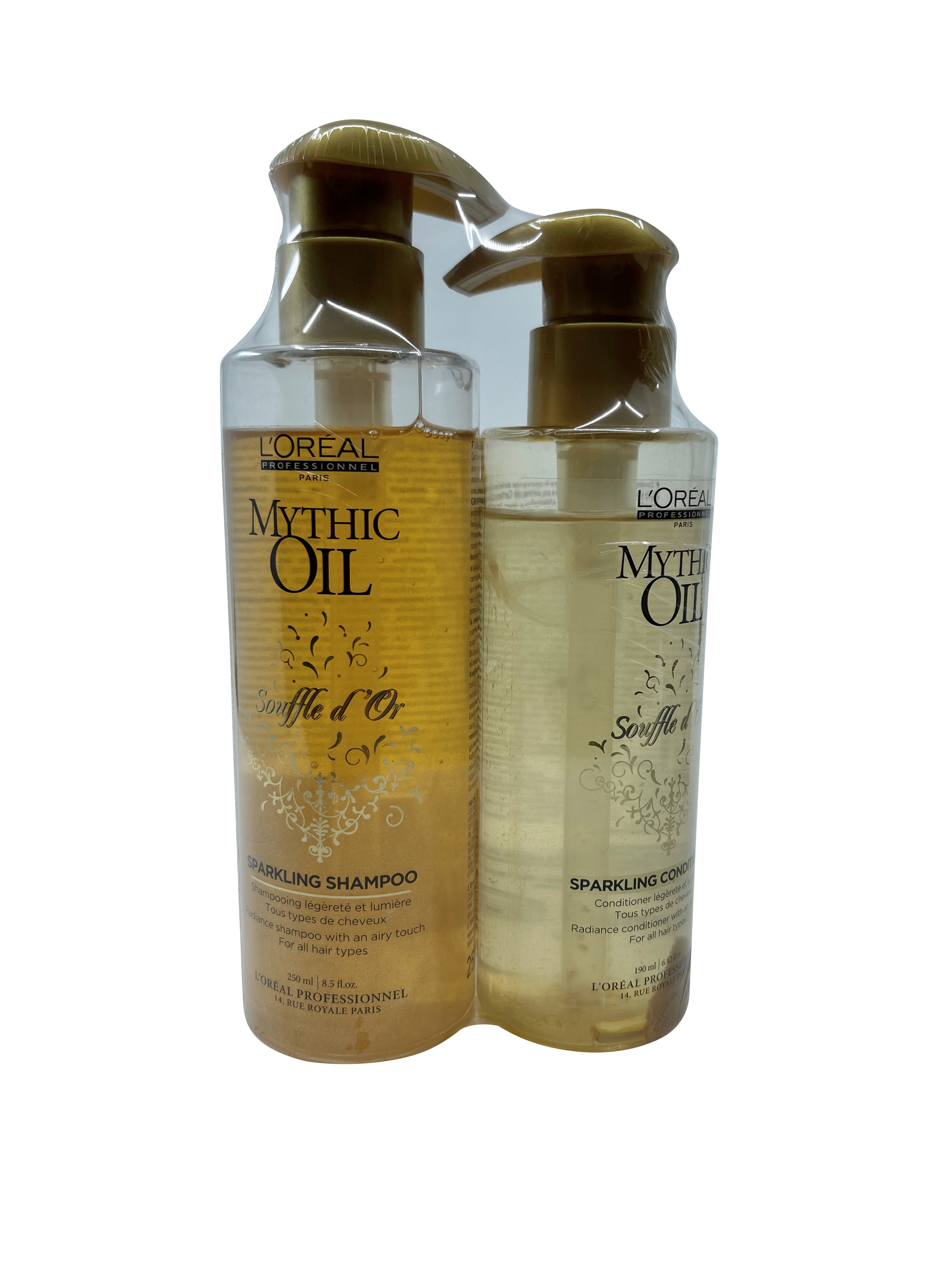 L'Oreal Mythic Oil Sparkling Shampoo 8.5 OZ & Conditioner 6.42 OZ Set