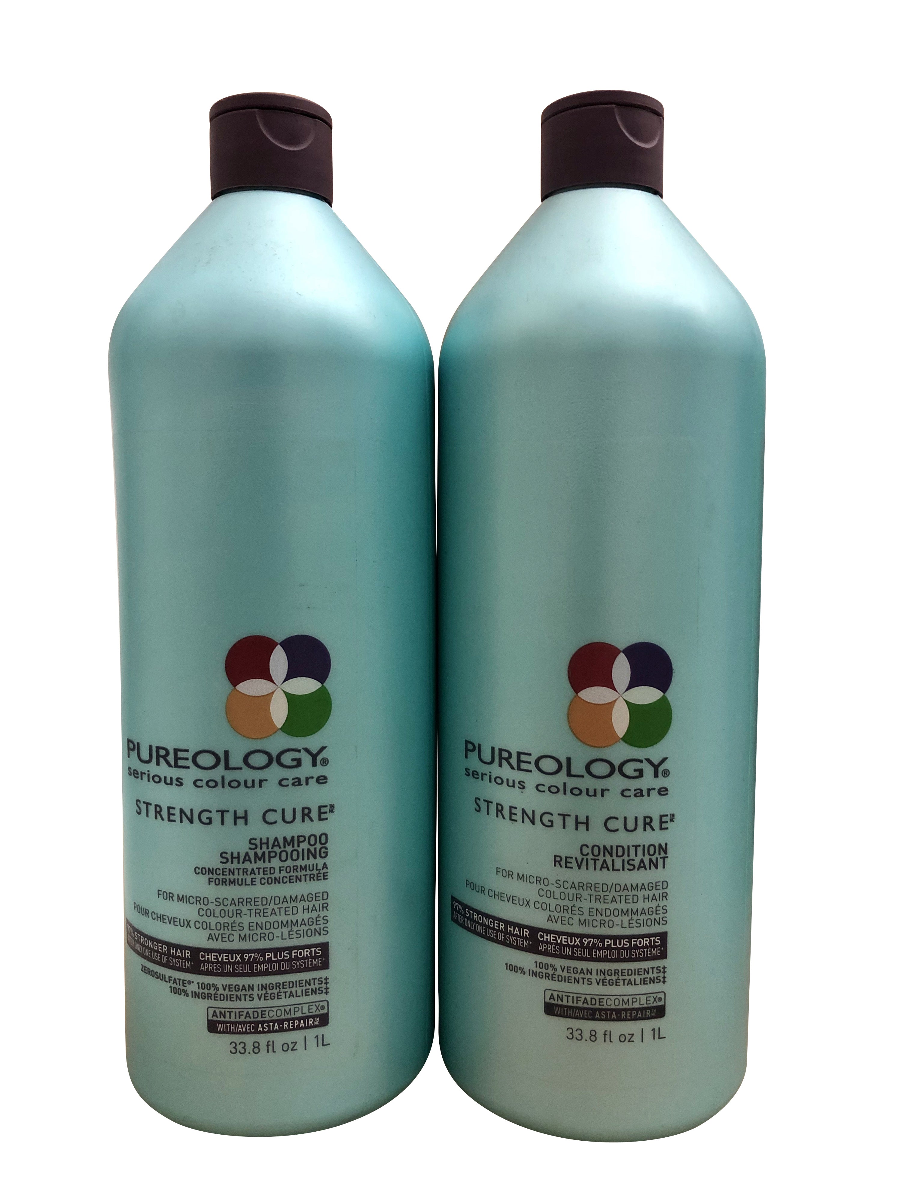 Pureology Strength Cure Shampoo & Conditioner 33.8 OZ Each Set