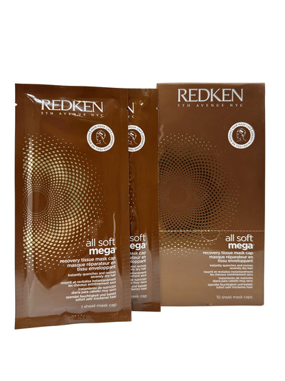 Redken All Soft Mega Mask Dry & Brittle Hair Cap 10 Sheet Box