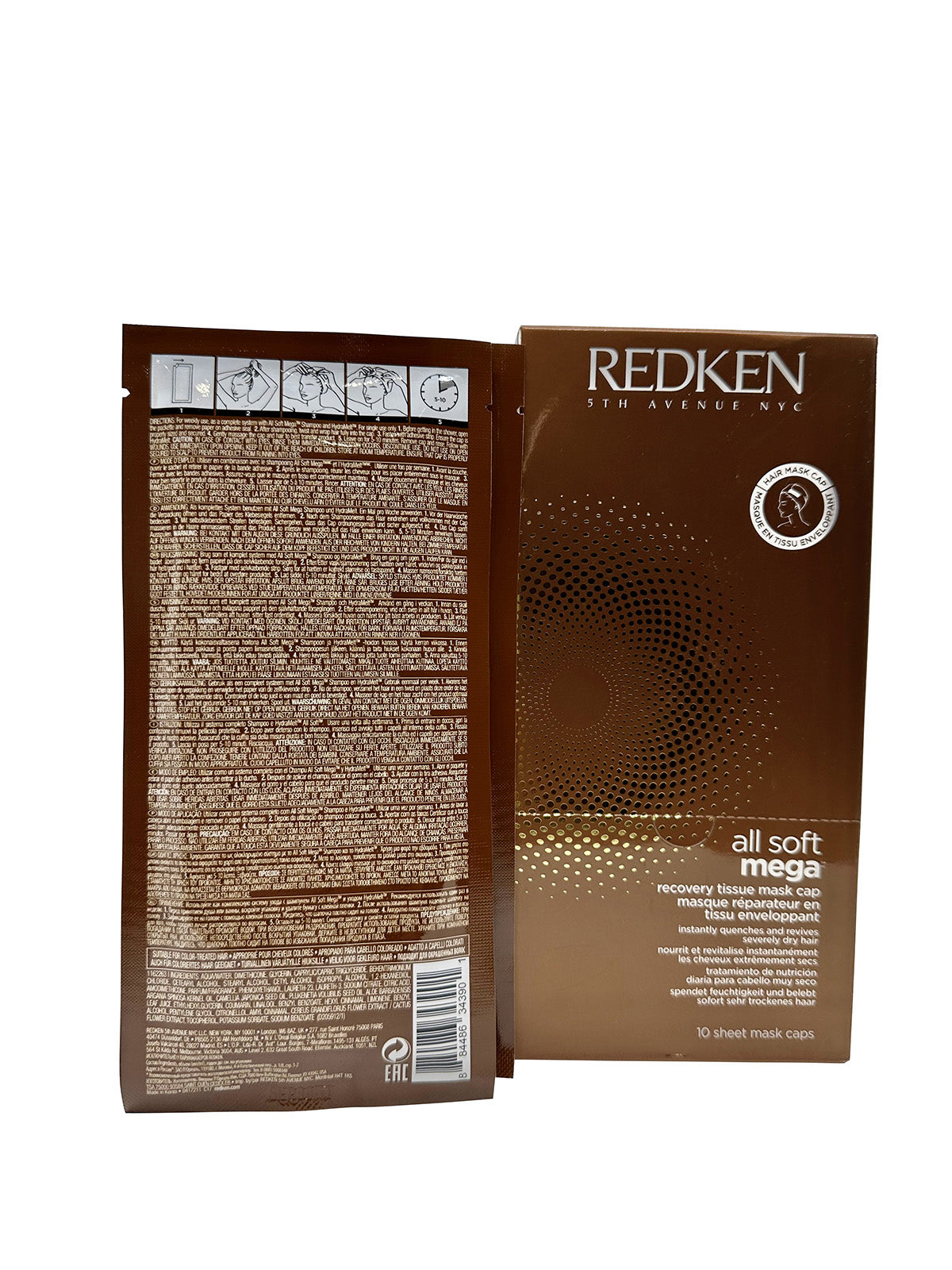 Redken All Soft Mega Mask Dry & Brittle Hair Cap 10 Sheet Box