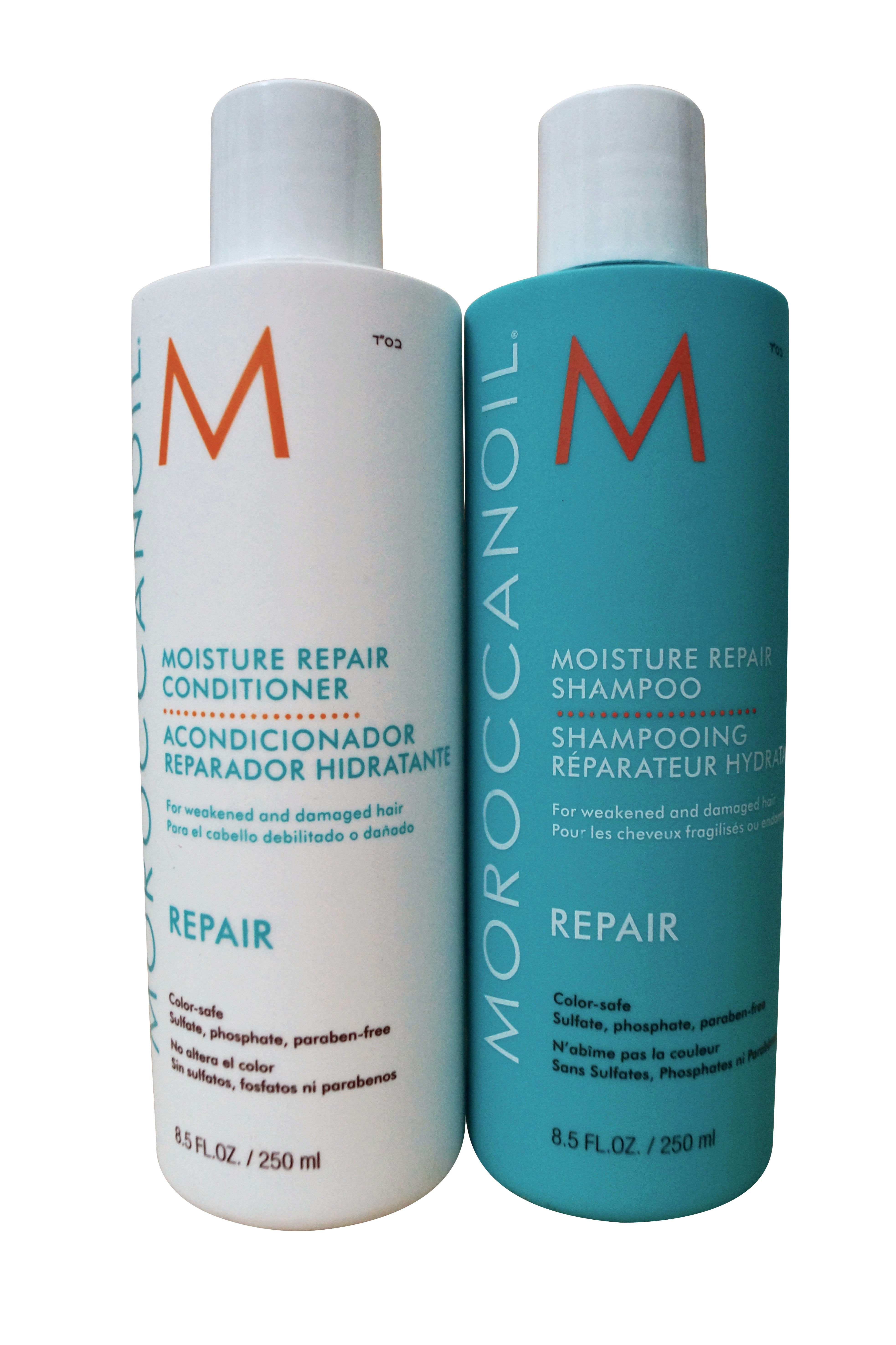 Moroccanoil Moisture Repair Shampoo & Conditioner Set Weak & Damaged Hair 8.5 OZ