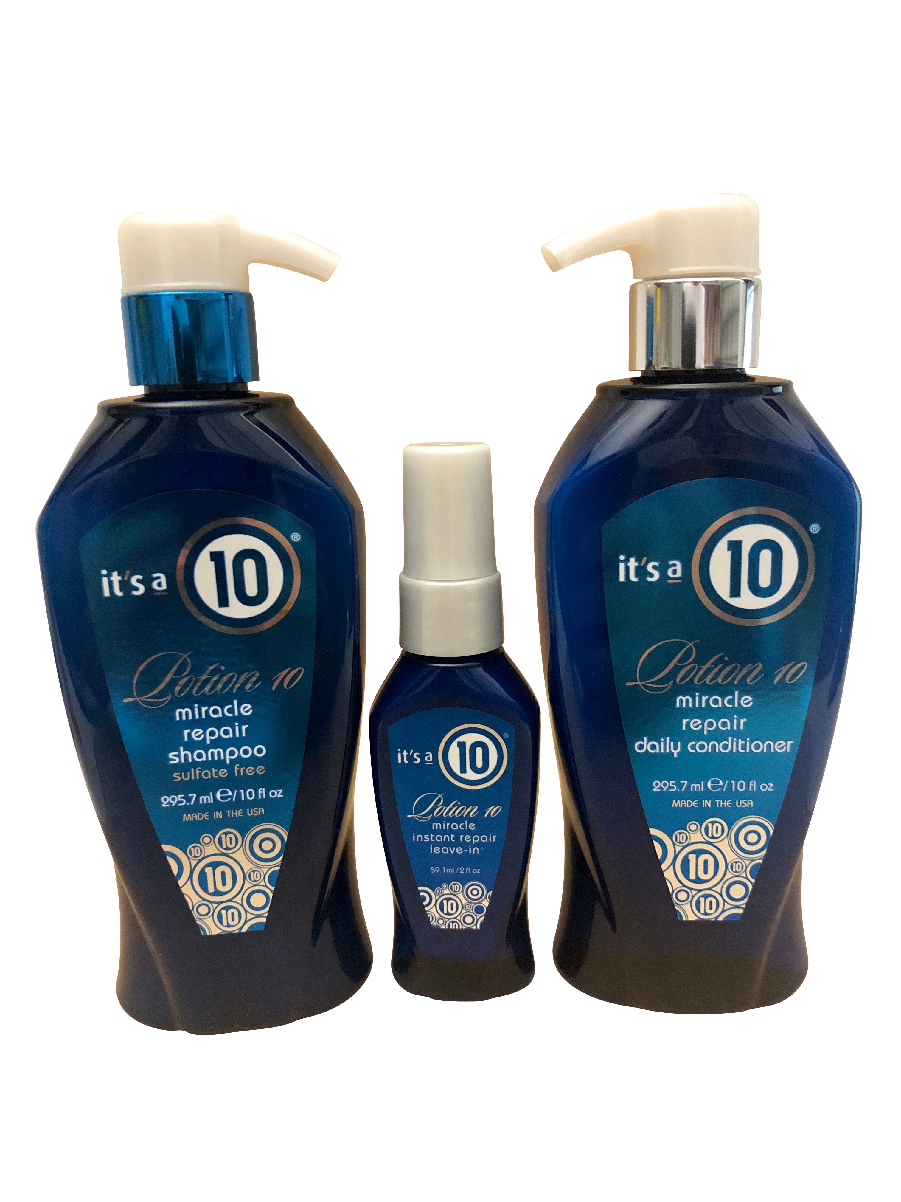 It's a 10 Potion 10 Repair Set Shampoo, Conditioner 10 OZ & Leave In 2 OZ