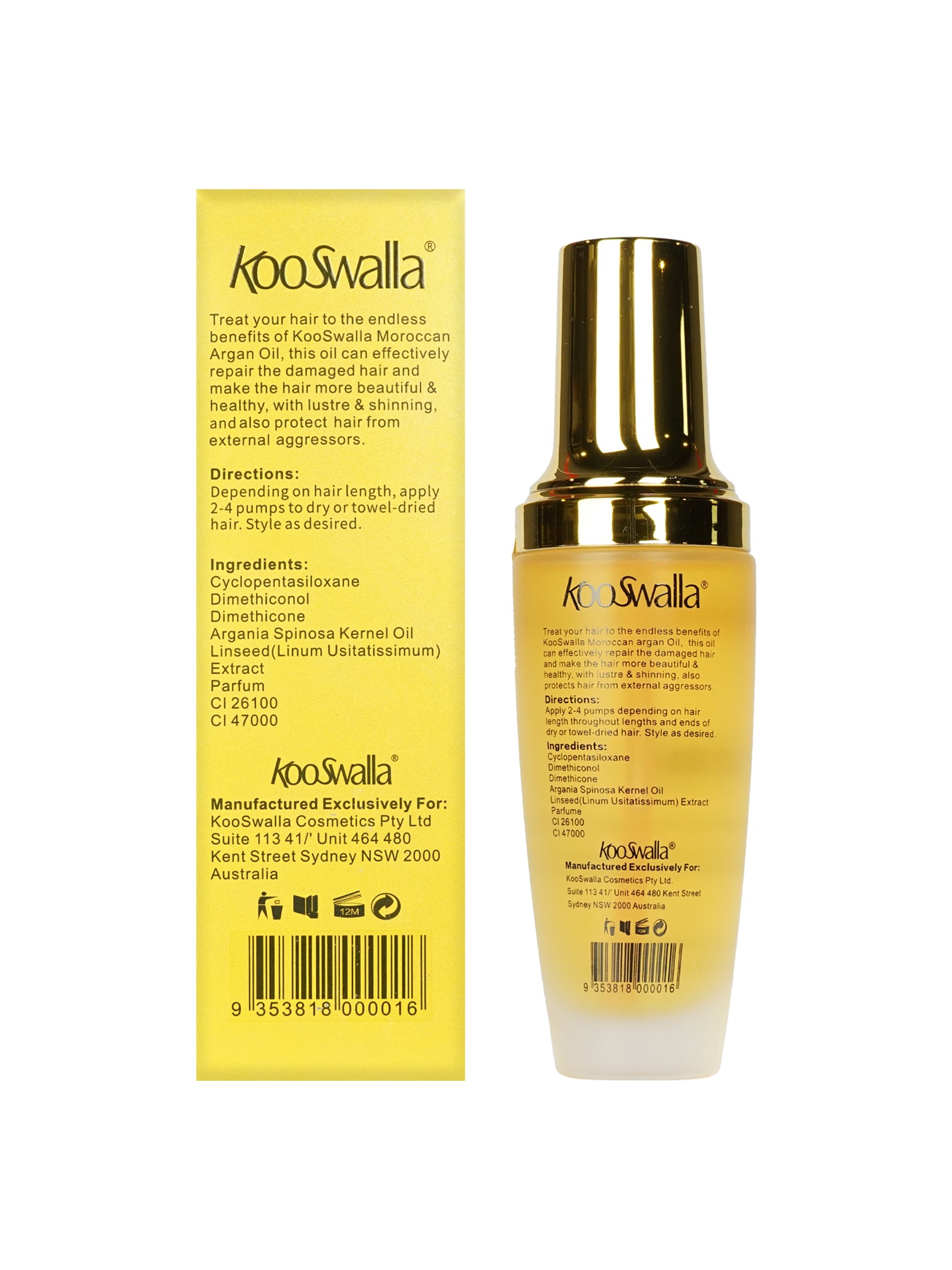 Kooswalla Moroccan Argan Oil All Hair Types 1.7 OZ