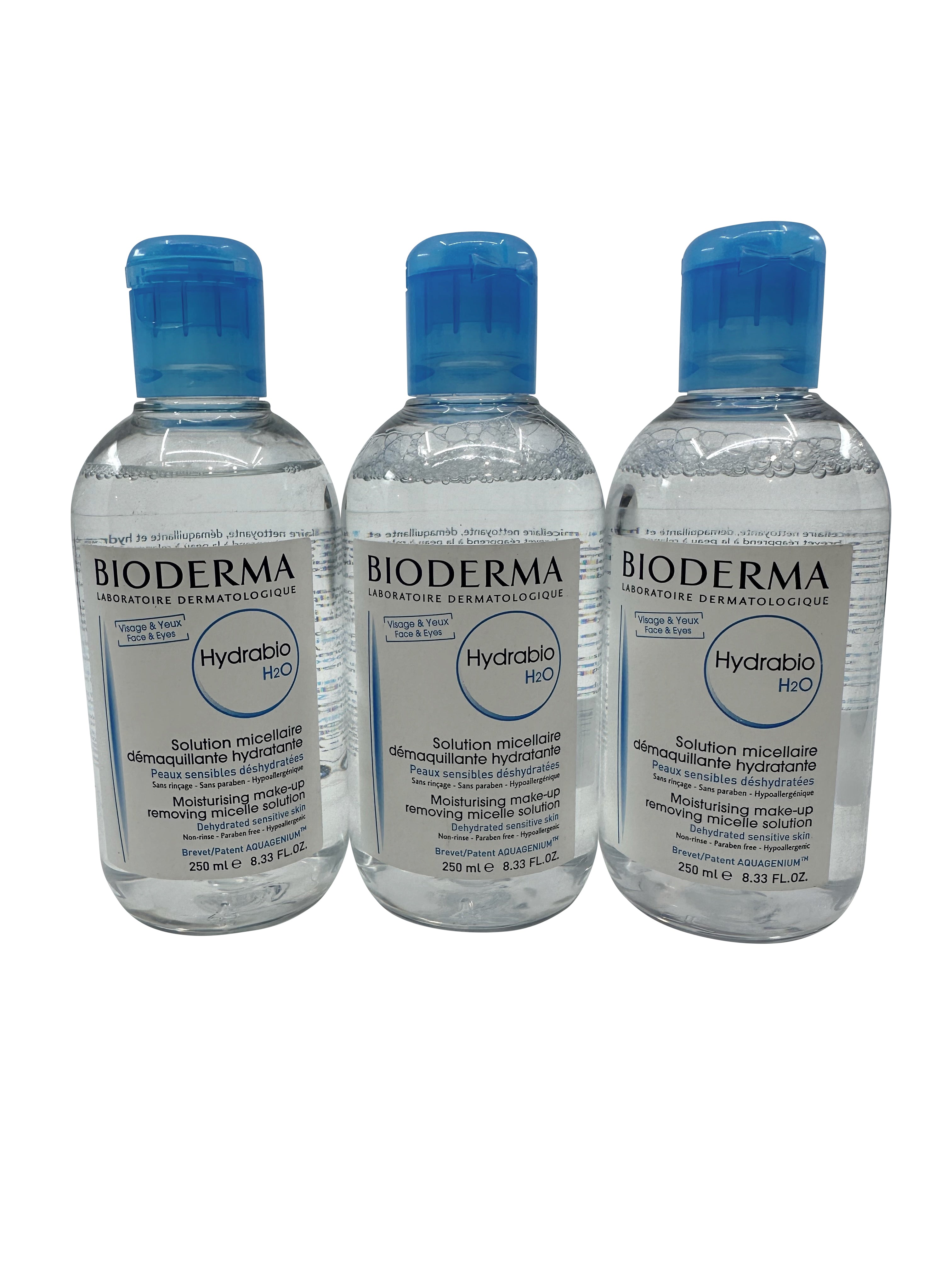 Bioderma Hydrabio H2O Moisturizing Micellar Water 8.33 OZ Pack of 3