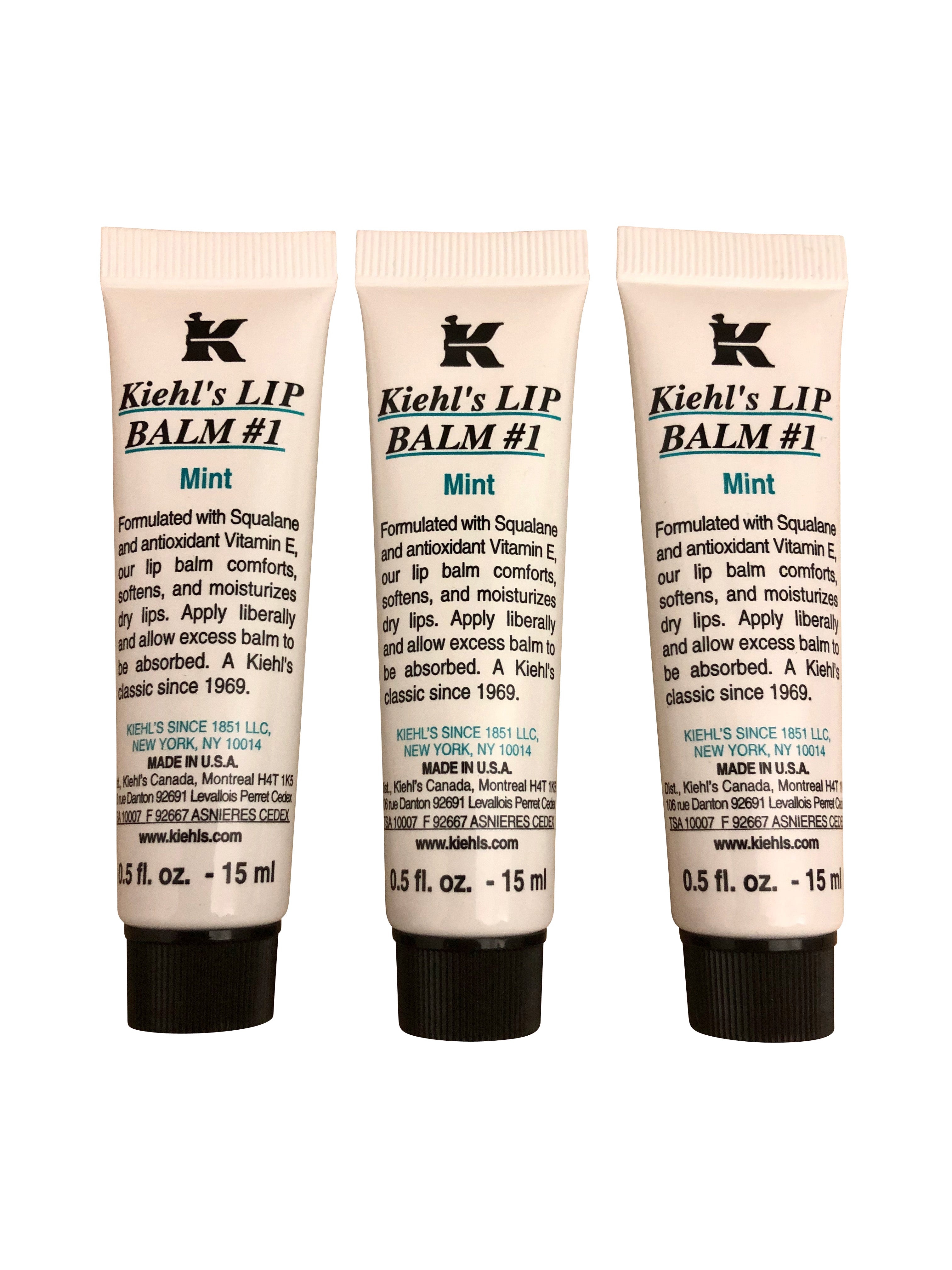 Kiehl's Lip Balm #1 - Mint 0.5oz Pack of 3